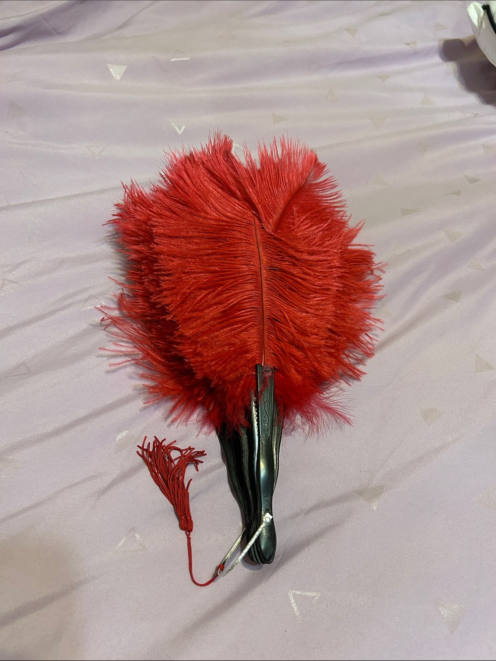 La vie en rose feather fan - Picture 2 of 4